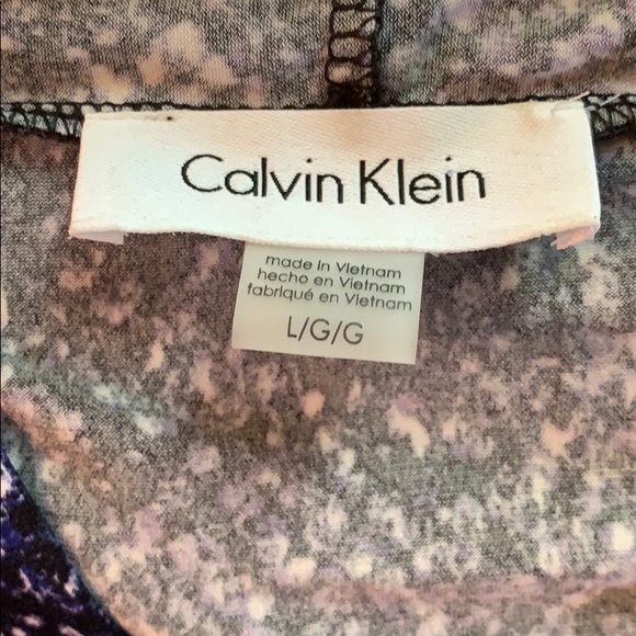 Calvin Klein sleeveless poly/spandex purple/black - Picture 3 of 3